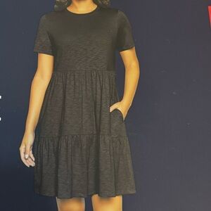 GAP Gray Pleated Mini Sundress